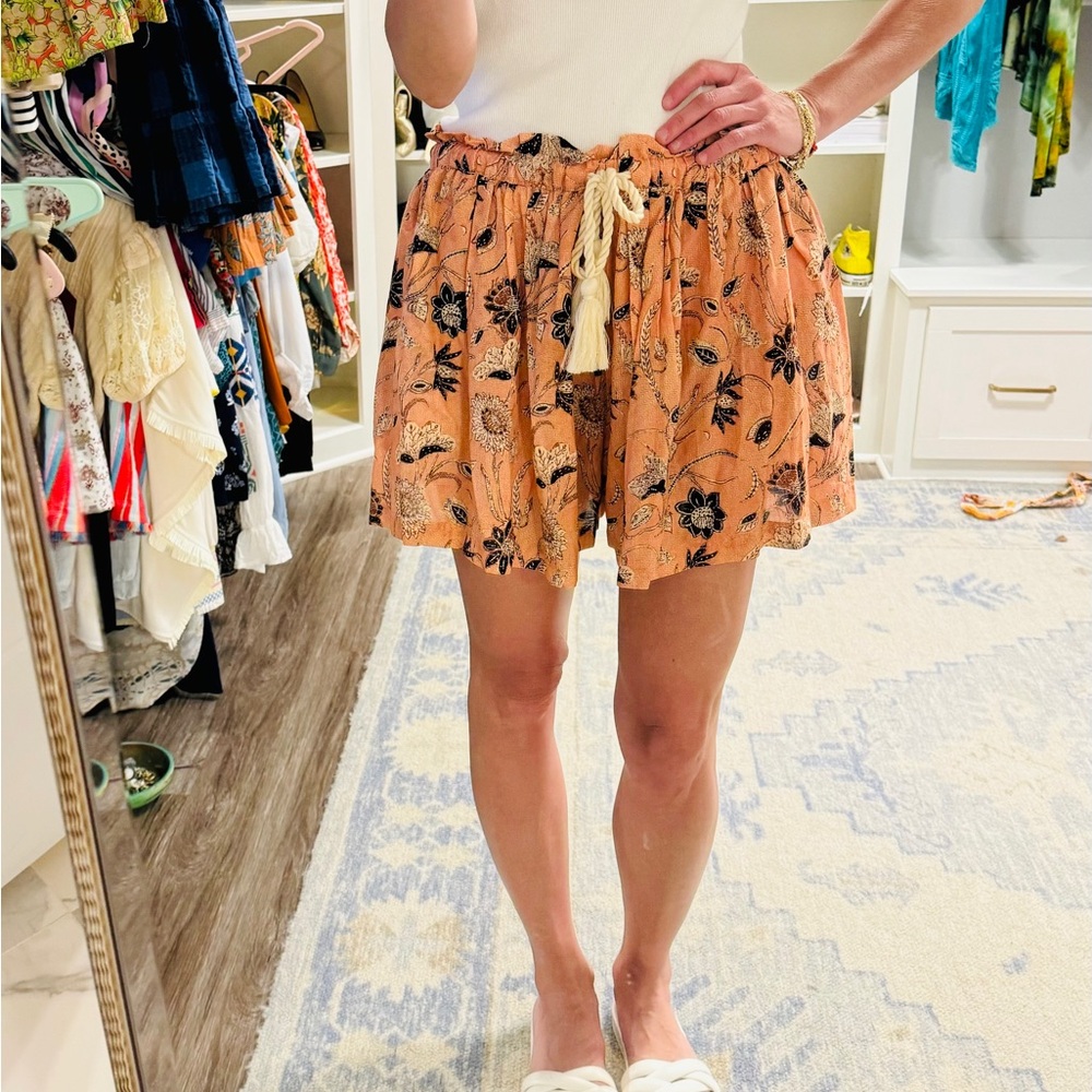 Ulla Johnson pretty Floral Women Shorts elastic waist large nwot